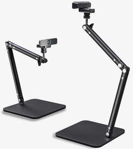 Advenza Webcam Camera Stand, Phone Mount, Sturdy Desk Mount for Webcam C922 C930e C920S C920 C615 C960 C920x BRIO 4K, Phone Mount, Right Light with 1/4" Thread