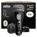 Braun Series 9 PRO+ Electric Shaver, 5 Plus 1 Ultra Thin Precision Blades, Pro SensoAdapt, Up to 60 min, Charging Stand, Wet & Dry Foil Razor for Men, 9610SI, Black
