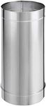 DuraVent DuraBlack 24 Inch Long x 8 Inch Diameter Single Wall Wood Burning Stainless Steel Stove Pipe Connector to Vent Smoke and Exhaust