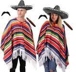 ADULTS MEXICAN WILD WEST COUPLES FANCY DRESS COSTUME - BLACK