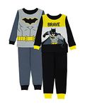 DC Comics Boys' Batman Snug Fit Cotton Pajamas, Brave, 2 years