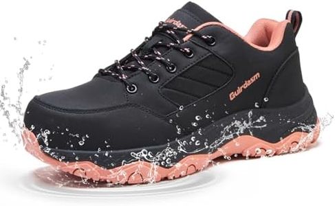 Guirdasm Wide Steel Toe Shoes for Women Waterproof Non Slip Work Shoes Lightweight Slip Resistant Safety Shoes Indestructible Construction Composite Toe Sneakers Orange37