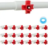 (18 Pack) Horizontal Chicken Waterer Nipples with 1/2'' PVC Tee Fittings for DIY Automatic Chicken Waterering System