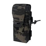 IDOGEAR Double Magazine Pouch 5.56 MM Rifle Mag Pouches Molle Double Stack Multi-Camo Magazines Carrier Holder Airsoft Hunting Shooting Carry Bag (Multi-camo Black)