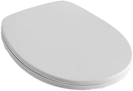 Villeroy & Boch O.novo abattant WC - Couvercle toilettes White brillant design sandwich Duroplast - Abattant toilettes av. charnières acier inox. - Couvercle WC ovale résistant - Pièce rech. orig.