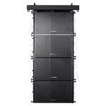 Sound Town ZETHUS Series 600W Line Array Speaker System with Four 10-inch Passive Line Array Speakers, Full-Range/Bi-Amp Switchable, for Installation, Live Sound, Club, Church, Black (ZETHUS-110X4)