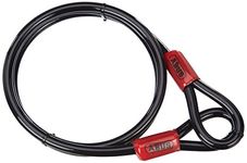 ABUS Cobra 12 loop cable - steel cable coated with plastic - security for bicycle and motorbike accessories - 1.8 metres long, 12 mm thick