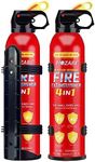 FIOZABI Portable Fire Extinguisher Spray With Bracket Can Prevent Re-Ignition,Best Suitable for The House/Car/Truck/Boat/Kitchen/Home Water-Based Fire Extinguishers Fire Type A/B/C/K 620ml (2 pack)