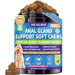 Anal Gland Chews For Dogs - No Scoot For Dogs With Pumpkin, Inulin & Probiotics For Dog Digestive, Supports Anal Gland Health & Bowel Function Fiber Supplement For Dogs Chicken Flavor 200 Soft Chews