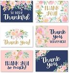 24 Floral Thank You Cards With Envelopes Bulk Thank You Notes With Envelopes Set - Wedding Thank You Cards With Envelopes, Baby Shower Thank You Cards Christmas Thank You Cards, Blank Thank You Cards