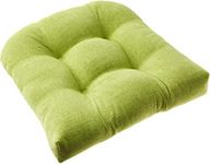 Pillow Perfect Indoor/Outdoor Green Textured Solid Wicker Seat Cushions, 2-Pack