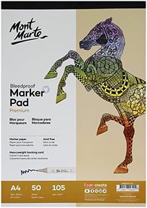 Mont Marte 105gsm Bleedproof 50-Sheets Marker Pad, A4 Size