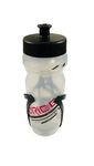 Bicycle Water Bottle Sipper 750 ML Capacity with Cage for Outdoor Sports Cycling Gym BPA Free Multicolor (White)