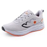 Bacca Bucci® Essential Your Everyday All Purpose Walking Running Casual Shoes for Men- Grey, Size UK8