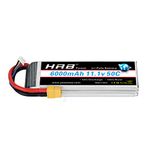 HRB 3S Lipo Battery 11.1V 6000mAh 50C RC Battery With XT60 plug for DJI F450 Trex-500 RC Heli, RC Traxxas Car/Truck,RC Buggy,RC Boat and Drone