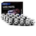 ZOFFI M12x1.5 One-Piece Chrome OEM Factory Style Large Acorn Seat Wheel Nuts for Most Ford Fiesta Focus Fusion Alloy Wheels - 20pcs Chrome Closed End M12x1.5 Lug Nuts