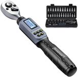 GROWNEER Digital Torque Wrench, 1.1-22.1 Ft-lbs/1.5-30 Nm, Motorcycles Bicycles,1/4" Drive Electronic Inch Pound Torque Wrench with Buzzer & LED Indicator,for Gunsmithing Bike Motorcycle