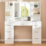 Quimoo Large Vanity Desk with LED L