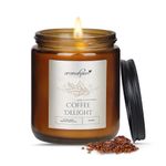 Aromahpure Premium Black Screw Jar Candle | Coffee Scented Candle | 100% Soy Wax, Smokeless Candle | Pack of 1 | Long Lasting Aroma Candles| Scented Candles for Home D�cor, IFRA Certified