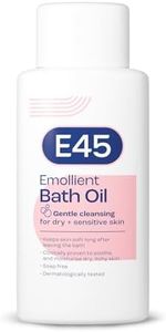E45 Bath Oil 500 ml – E45 Bath Oil Emollient to Moisturise & Hydrate Dry Skin – Gently Cleanses for Soft Skin – Soap Free & Perfume Free Emollient Bath & Shower Oil Body Wash - Dermatologically Tested