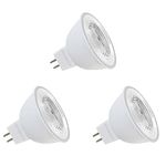 Makergroup MR16 Gu5.3 Bi-pin LED Light Bulb 3 Watt 12VAC/DC Low Voltage LED Spotlights Warm White 2700K-3000K for Outdoor Landscape Lighting and Indoor Recessed/Track Lights 3-Pack