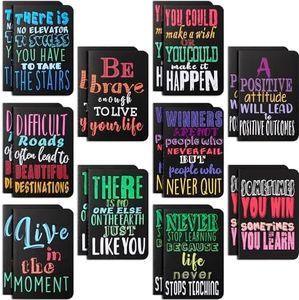 Inspirational Gifts Notepads Mini Motivational Journal Notebook Bulk Small Pocket Notepads for Office Home Church Christian Gift Supplies, 10 Styles(Bright Style,20 Pieces)