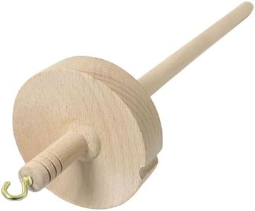 XGNG Spindle Tool Crocheting Spin Spinning Wheel Drop Spindle Top Whorl Yarn Spinner or Yarn Making Hand Carved Wooden Spindle Tool