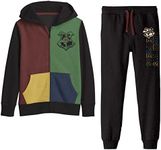 Harry Potter Hogwarts Colors and Crest Youth Boys Zip Hoodie and Jogger Pants