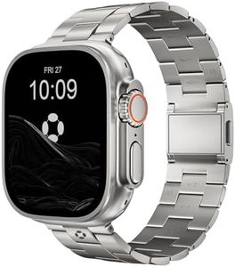 FiNESTONE Titanium Watch Band for Apple Watch Ultra 3/2/1 49mm & Series 11/10 46mm, Grade 5 Titanium Apple Watch Band with Anti-Scratch DLC Coating, 22mm Business Metal Strap for Men - Magnetic Clasp, Titanium