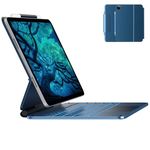 typecase Edge Magic Style Keyboard for iPad Air 11 (M2)-2024, Air 5th/4th Gen & iPad Pro 11 (4th/3rd/2nd/1st Gen), Click Anywhere Trackpad, 11-Color Backlit,Cantilever Design, Pencil Dock-Pacific Blue