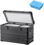 ICECO APL35 Dual Zone Portable Fridge Freezer, 37 Quart 12V Car Refrigerator with Secop Nano Compressor, Aluminum Electric Compressor Cooler 12/24V DC, 100-240V AC, -4℉~68℉, for RV,Camping,Travel