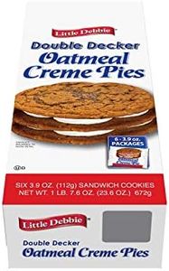 Little Debbie Oatmeal Double Decker Rounds, Individually Wrapped, 3.9 ounces, Pack of 6