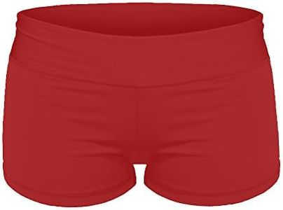 Epic MMA Gear Yoga Stretch Booty Shorts (Large, Red)