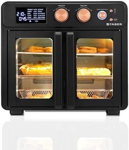 Faber Air Fryer Oven 25L, Digital Control, Bake Tray, SS Wire Tray&Basket, Crumb Tray, Rotisserie Kit|15 Preset Auto Program|Roast,Fry,Toast,Defrost|Convection Function|FAO 25L 15F BK|1700 W Black