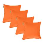 Gardenista 18" Garden Scatter Cushion | Outdoor Water Resistant Garden Furniture Pillow | Soft and Comfy Patio Furniture Cushions | Throw Pillows for Sofa, Couch, Balcony - 4 Pack (Orange)