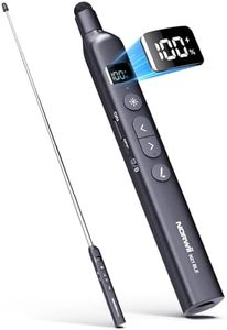 Norwii N21 Bluetooth Presentation Clicker with Telescopic Teaching Pointer, Presentation Remote with Retractable Stick for PowerPiont, Wireless Presenter, Slide Advancer (Black - Red Pointer)