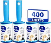 Extra Sticky Lint Roller, Mega Value Set 400 Sheets for Pet Hair Removal, Dog and Cat Lint Remover for Clothes, Furniture, Carpet