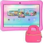 Contixo 10 inch Kids Tablet Bundle - K102 Tablet for Kids and Tablet Sleeve Bag, 10-inch HD, Ages 3-7, Toddler Tablet with Disney eBooks, Parental Control, Android 10, 64GB, Dual Camera, Pink