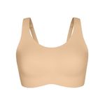 KNIX Women Revolution Adjustable Pullover Sports Bra – Wireless Seamless Medium Support, Everyday Comfort - Warm Sand, 36D