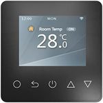 Underfloor Heating Thermostat Smart Temperature Controller Digital Proframmable Thermostat for Electric Floor Heating Black