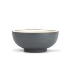 Shay Ceramic Serving Bowls Set, 1500ml, 1 Pc, Grey White | Glossy Finish | Premium Ceramic Bowls | Large Size | Microwave Safe Bowls | Bowl Sets | Ceramic Bowl (Large Bowl - Grey & White)