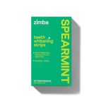 Zimba Teeth Whitening Strips, 28 Non-Sensitive White Strips Teeth Whitener for Tooth Whitening, Helps Remove Smoking Coffee Soda Wine Stain, 28 Strips (14 Stain Removal Treatments) (Spearmint)