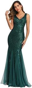 Women Sequin Bridesmaid Dress Sleeveless Maxi Evening Prom Dresses Green