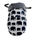 BundleBean - GO Multi-use Waterproof Footmuff (Grey Elephant) - Use as Pushchair, Carrier, Sling, Car Seat Cover, Opens as Playmat, Universal Fit & Extends to Fit Newborn to 4 Years Old