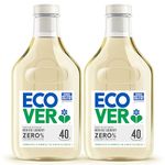 Ecover Zero Laundry Liquid for Sensitive Skin, Baby Laundry Detergent, 2 x 40 Washes, 2 x 1.43L (Pack of 2)