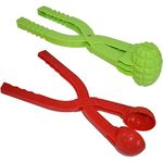 Yueser Snowball Maker, 2 PCS Snowball Maker Clips Winter Snowball Maker Toys Big Snowball Maker Snowball Mould Sand Ball Clip Beach Scoop Mold Grenade Soccer Snowball Maker for Snowball Fight Games