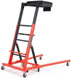 Top Automotive Creeper,Engine Topside Creeper with Adjustable Height 49.21" to 68.89", 400 LBS Capacity High Topside Creeper,6 Swivel Caster Wheels, Heavy Duty Foldable Garage Creepers for Auto