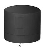 Ailelan Winter Air Conditioner Covers for Outside Units - 34 x 34 x 30 inches Water Resistant AC Unit Covers Outdoor - American Standard Furniture Universal Cover (Round) - Black