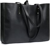 S-ZONE Genuine Leather Shoulder Tote Bag for Women Large Handbag Work Purse