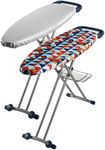 Sunbeam SB8400 Couture Ironing Board with Steam Generator Iron Tray, Retractable Iron Rest and Rail, Extra Thick Padded Reversible Cover, Glider Wheels, XL 135cm x 45cm